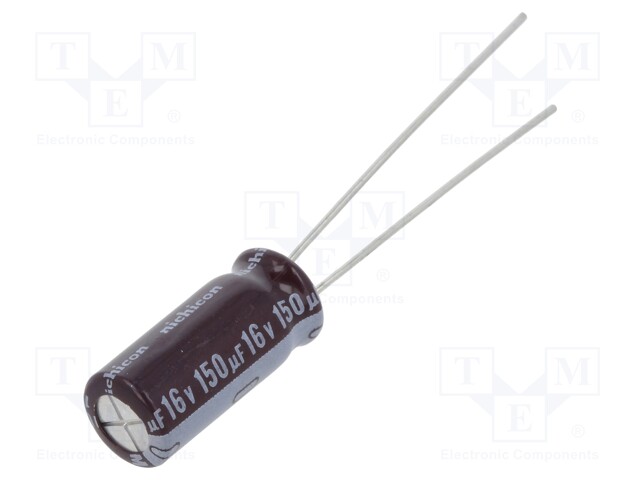 Capacitor: electrolytic; low impedance; THT; 150uF; 16VDC; ±20%