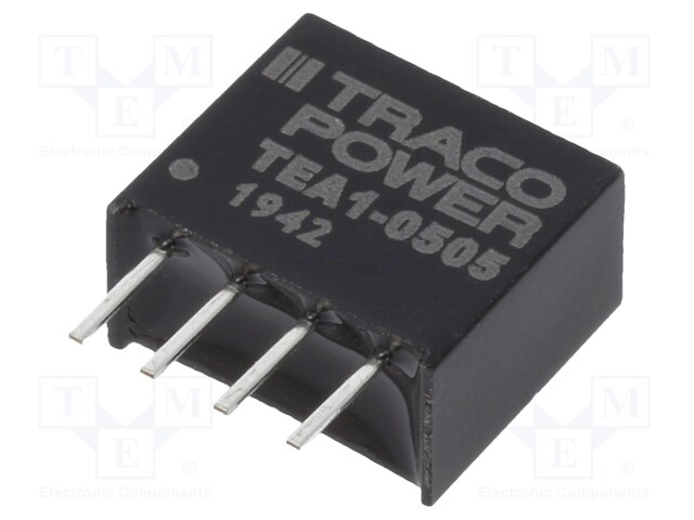 Converter: DC/DC; 1W; Uin: 4.5÷5.5V; 5VDC; Iout: 200mA; SIP4; 100kHz