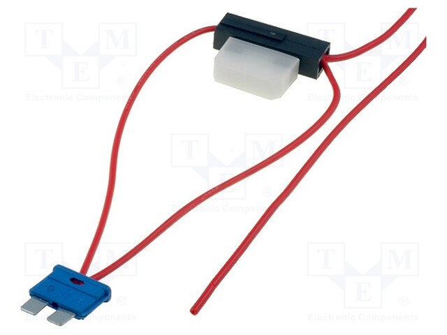 Splitter; automotive ATO; 8A; fuse; 0.75mm2; Colour: red