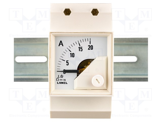 Meter; for DIN rail mounting; analogue; 0÷40A; True RMS; 40÷72Hz