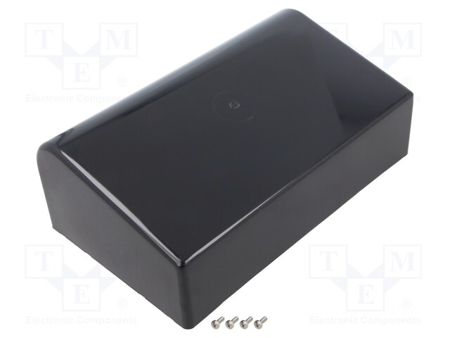 Enclosure: desktop; 1595; X: 215mm; Y: 130mm; Z: 75mm; ABS; black