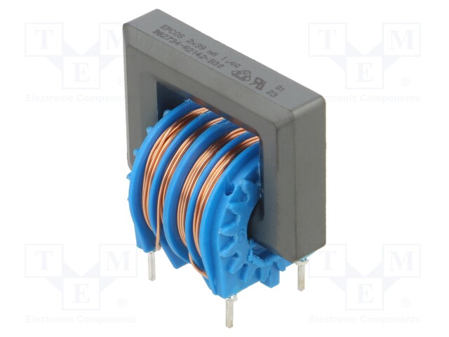 Inductor: common mode; THT; 39mH; 1.4A; 460mΩ; -40÷125°C; ±30%