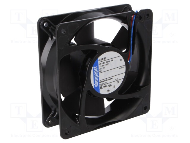 Fan: DC; axial; 119x119x38mm; 178m3/h; 48.5dBA; ball bearing; IP68