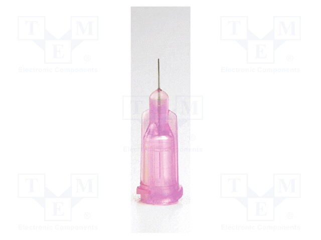 Dispensing Tip, Needle, Stainless Steel, TE Series, Lavender, 0.25 ", 50 Pack