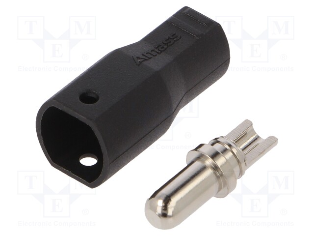 Plug; DC supply; SH4,0; male; PIN: 1; for cable; soldering; 35A; 500V