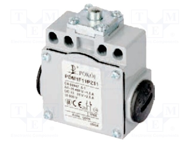 Limit switch; pin plunger Ø8mm; NO + NC; 10A; max.240VAC; PG13,5