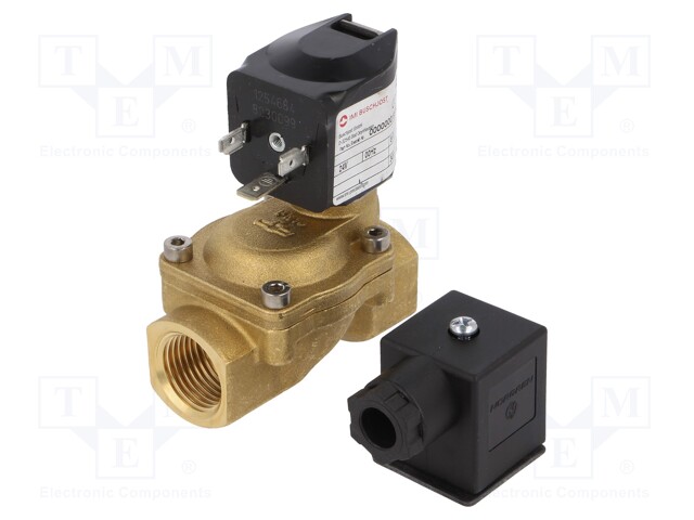 Electromagnetic valve; BSP 1/2"; 12mm; Pressure: 0.1÷16bar; 24VDC