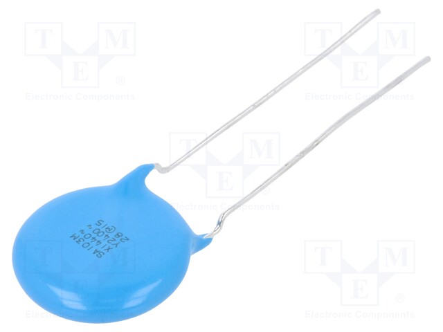 Ceramic Suppression Capacitor, 0.01 µF, DE2 Series, ± 20%, X1 / Y2, 440 V, 400 V