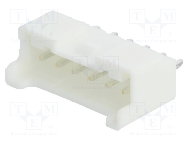 Socket; wire-board; male; PA; 2mm; PIN: 6; THT; 3A; Locking: latch