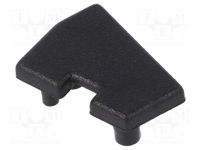 Cap for LED profiles; black; ABS; Application: EDGE10