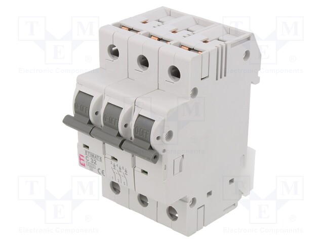 Circuit breaker; 230/400VAC; Inom: 32A; Poles: 3; DIN; Charact: C