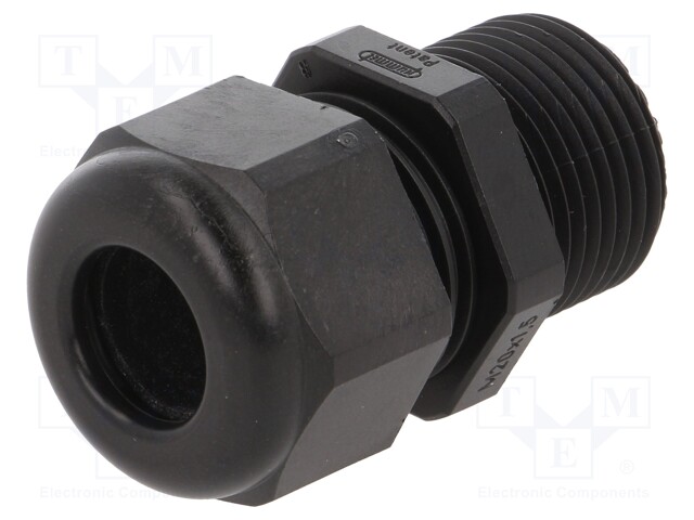 Cable gland; with long thread; M20; IP68; Mat: polyamide; black