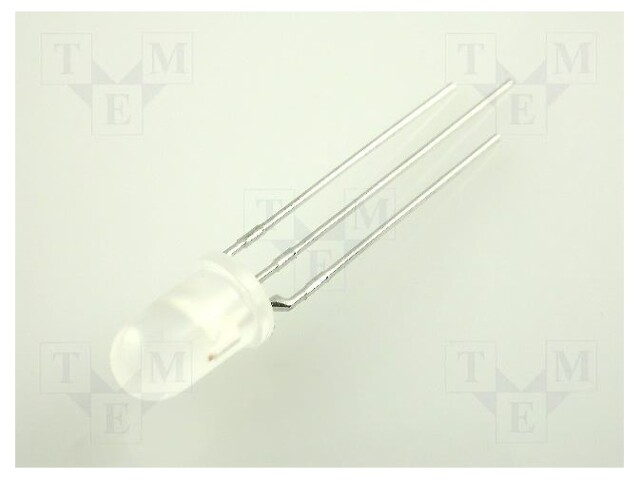 LED; 5mm; bicolour; red/green; 5mcd; 5mcd; 60°; Front: convex; anode