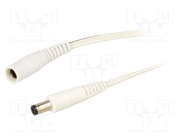 Cable; DC 5,5/2,1 socket,DC 5,5/1,7 plug; straight; 0.5mm2; 0.5m