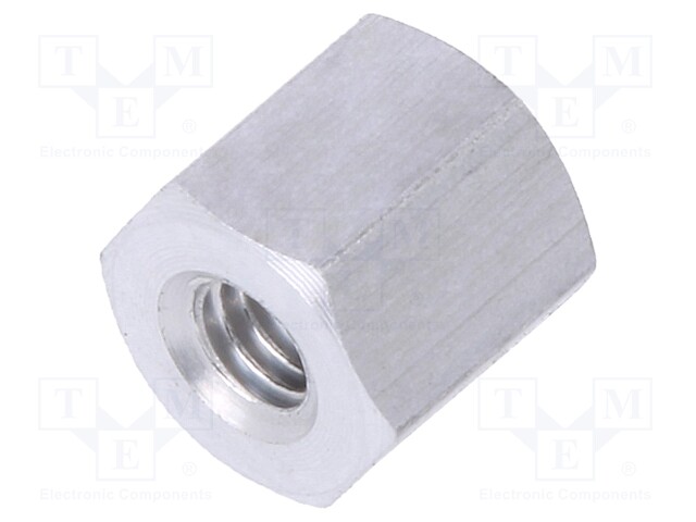 Screwed spacer sleeve; Int.thread: M2,5; 5mm; hexagonal