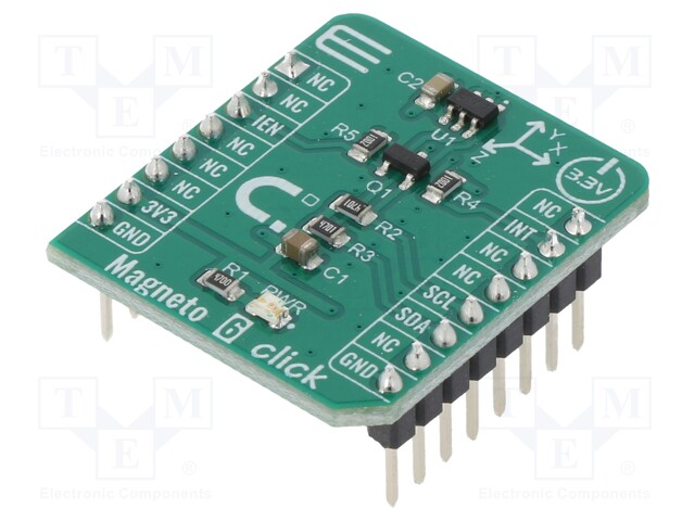 Click board; magnetic field sensor; GPIO,I2C; TLI493DA2B6