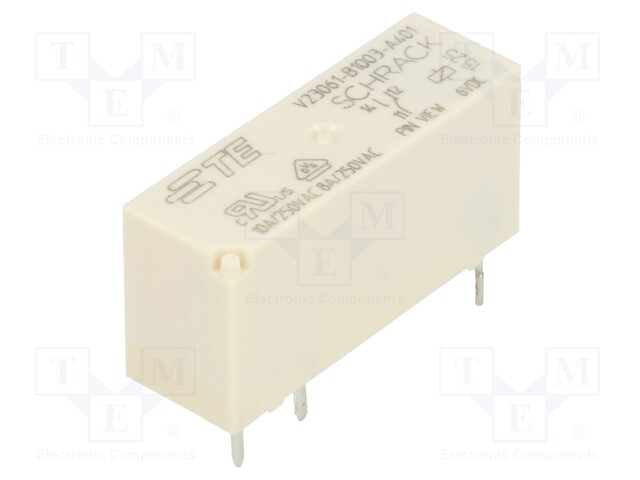 Relay: electromagnetic; SPDT; Ucoil: 6VDC; 8A/240VAC; 8A/30VDC; 8A