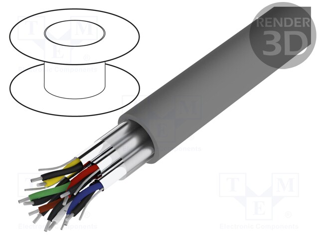 Wire; CSA CMG FT4,UL AWM 2493,UL CM,UL CMG,VW-1; 6x2x22AWG