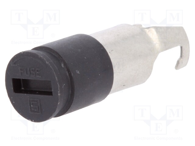 Adapter; cylindrical fuses; 6,3x32mm; 10A; -40÷85°C; Colour: black