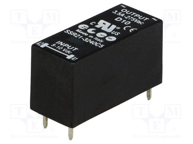 Relay: solid state; SPST-NO; Ucntrl: 5÷10VDC; 3A; 12÷275VAC