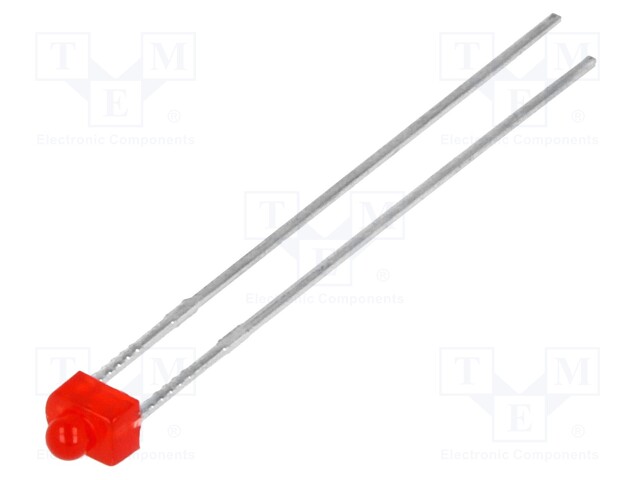 LED; 1.8mm; red; 3.2mcd; 70°; 2÷2.5V; Front: convex; 3.3x2.4mm