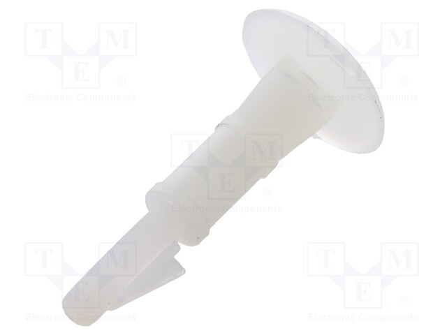 Assembly stud; polyamide; L: 12.7mm; latch/latch; Ø2: 5.4mm; Ø1: 4mm