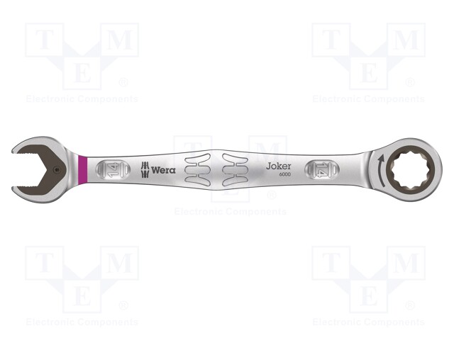 Wrench; combination spanner,with ratchet; 14mm; steel; L: 188mm