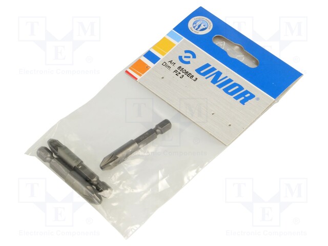 Screwdriver bit; Pozidriv®; PZ3; Overall len: 50mm; 3pcs.