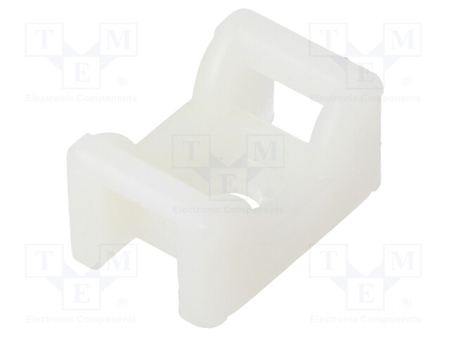 Screw mounted clamp; UL94V-2; natural; Tie width: 6mm; Ht: 9mm