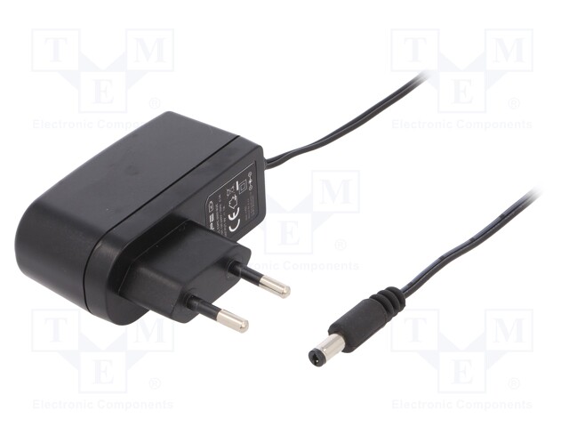 Power supply: switched-mode; 9VDC; 1A; Out: 5,5/2,1; 9W; Plug: EU