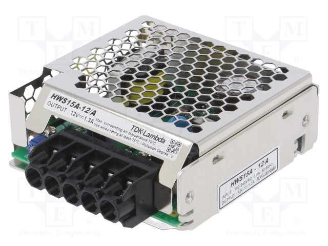 Power supply: industrial; single-channel,universal; 12VDC; 1.3A