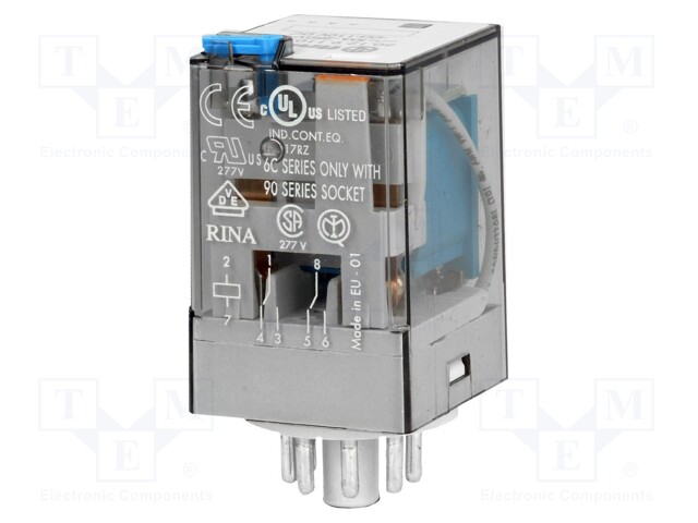 Relay: electromagnetic; DPDT; Ucoil: 110VDC; 10A/250VAC; 10A/30VDC