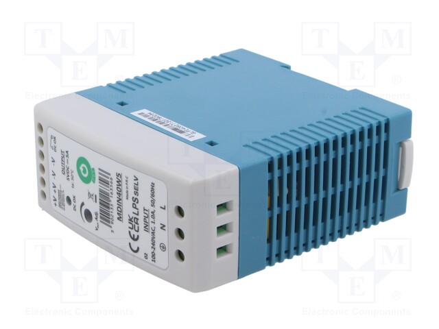 Power supply: switching; for DIN rail; 25W; 5VDC; 5A; 90÷264VAC