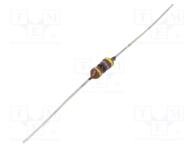 Inductor: ferrite; THT; 47uH; 450mA; 1.1Ω; Ø4x9.2mm; ±5%