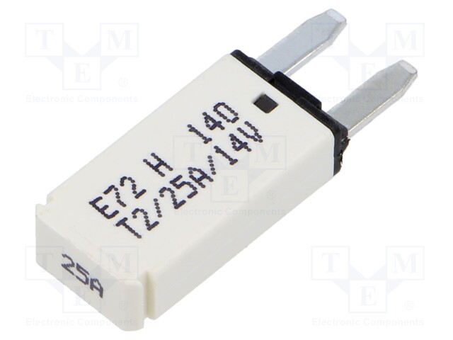 Fuse: fuse; 25A; 12VDC; automotive; 12.45mm