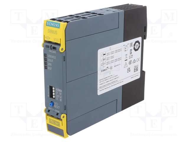 Module: safety relay; Series: 3SK1 SIRIUS; Mounting: DIN; -25÷60°C