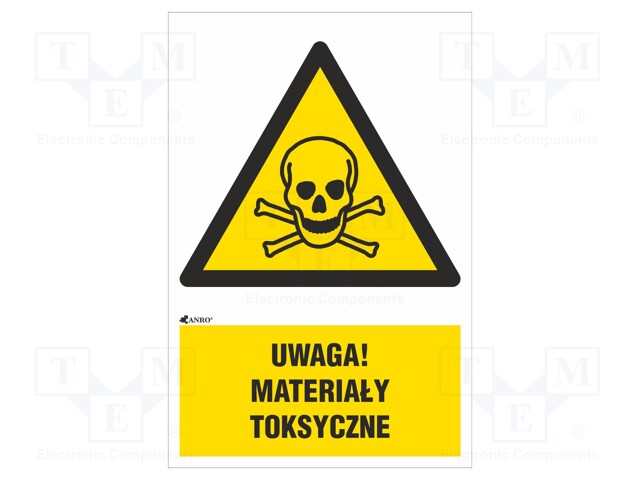 Safety sign; warning; Mat: self-adhesive folie; W: 200mm; H: 300mm