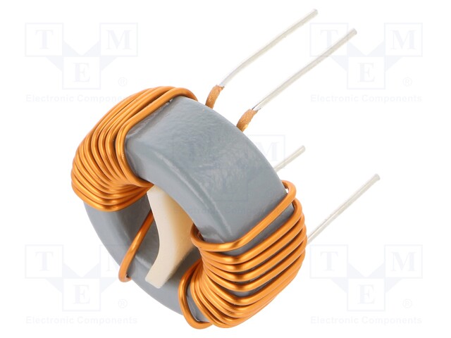 Inductor: wire; THT; 1mH; 6.3A; 15mΩ; 230VAC; 26x8mm; -20÷+50%; 10kHz