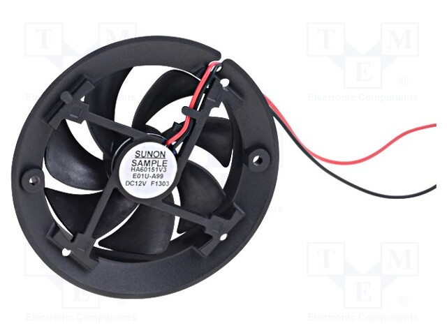 Fan: DC; axial; 12VDC; Ø84.9x15.4mm; 16.48m3/h; 15.4dBA; Vapo; 26AWG