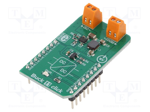 Click board; DC/DC converter; I2C; LMR36015; mikroBUS connector