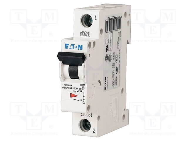 Circuit breaker; 230VAC; Inom: 6A; Poles no: 1; Mounting: DIN; 15kA