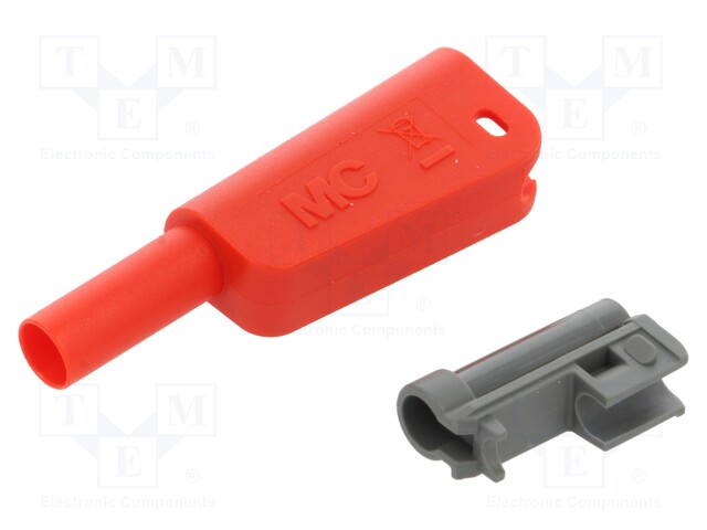 Case; 32A; red; 55.4mm; for banana plugs