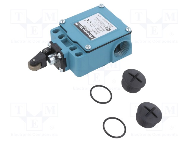Limit Switch, Top Roller Plunger, DPDT, 6 A, 120 V, 3.2 N, MICRO SWITCH GLE Series