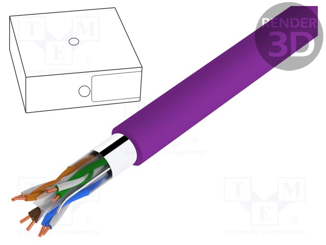 Wire; F/UTP; industrial Ethernet; 6; solid; Cu; 4x2x23AWG; LSZH