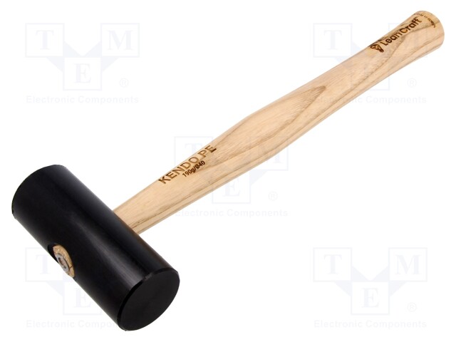 Hammer; 190g; 40mm; round; polyurethane; wood (ash); KENDO