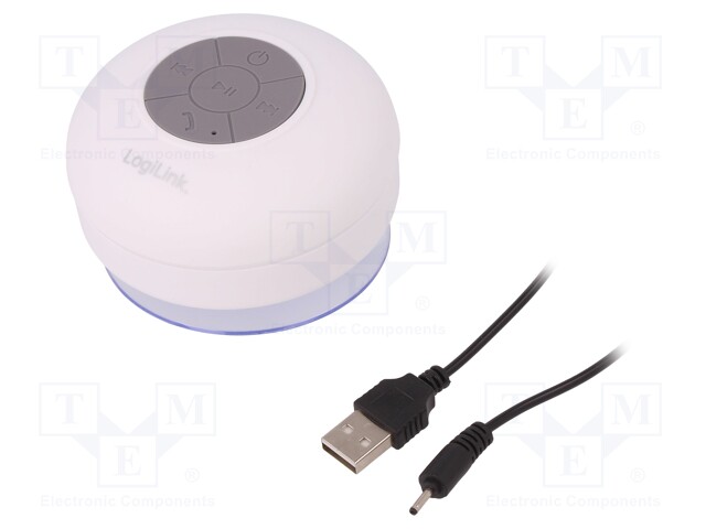 Speaker; white; Kit: loudspeaker,power cable; 5VDC; 2.4GHz; 10m
