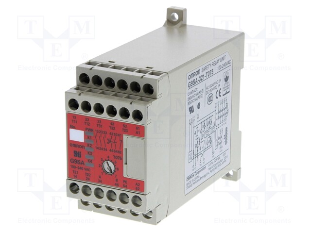 Module: safety relay; Series: G9SA; IN: 2; Mounting: DIN; -20÷55°C