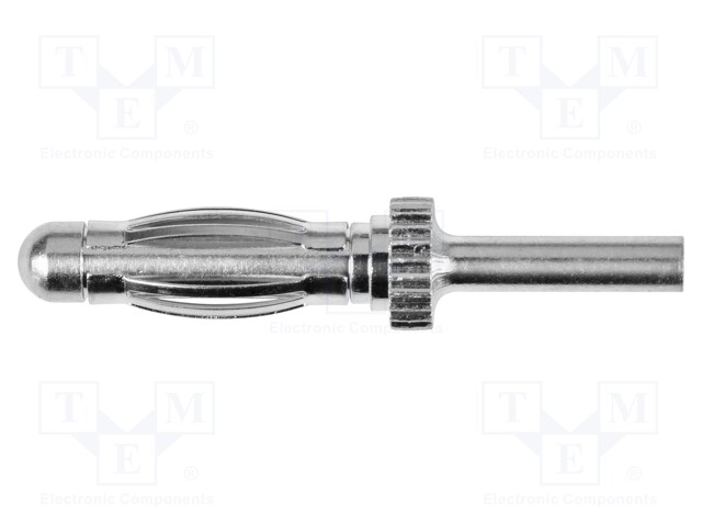 Plug; 4mm banana; 10A; 33VAC; 70VDC; 31mm; nickel plated; 1mm2