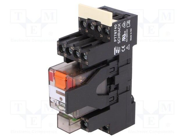 Relay: interface; 4PDT; Ucoil: 230VAC; 6A; 6A/250VAC; 6A/30VDC