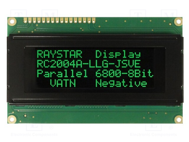 Display: LCD; alphanumeric; VA Negative; 20x4; 98x60x13.6mm; LED